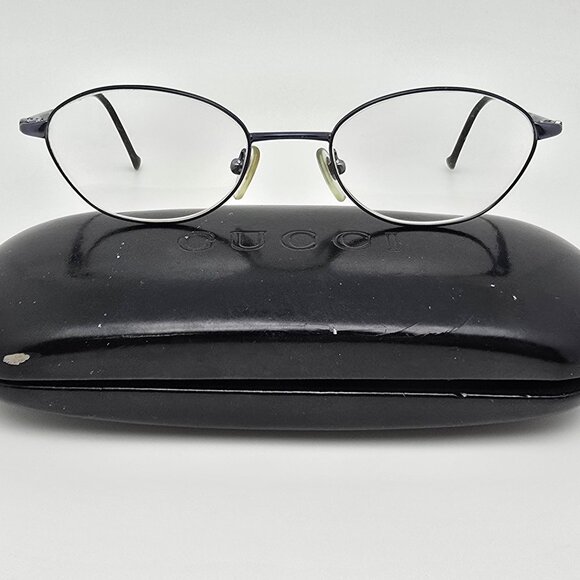Gucci GG2641 2XG Blue Oval Eyeglasses Frame w/ Case Italy 52-19-130 - Picture 1 of 16
